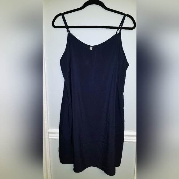 TIERED SILK DRESS NAVY JARDIN FLORAL Size 14 - Picture 7 of 9